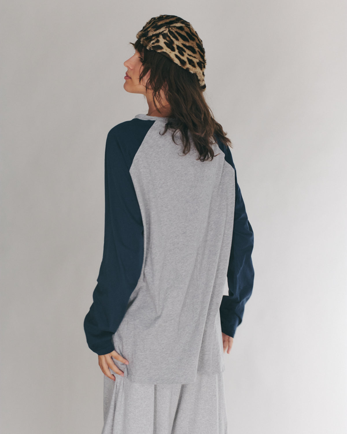 ANNE SHIRT GREY &amp; NAVY