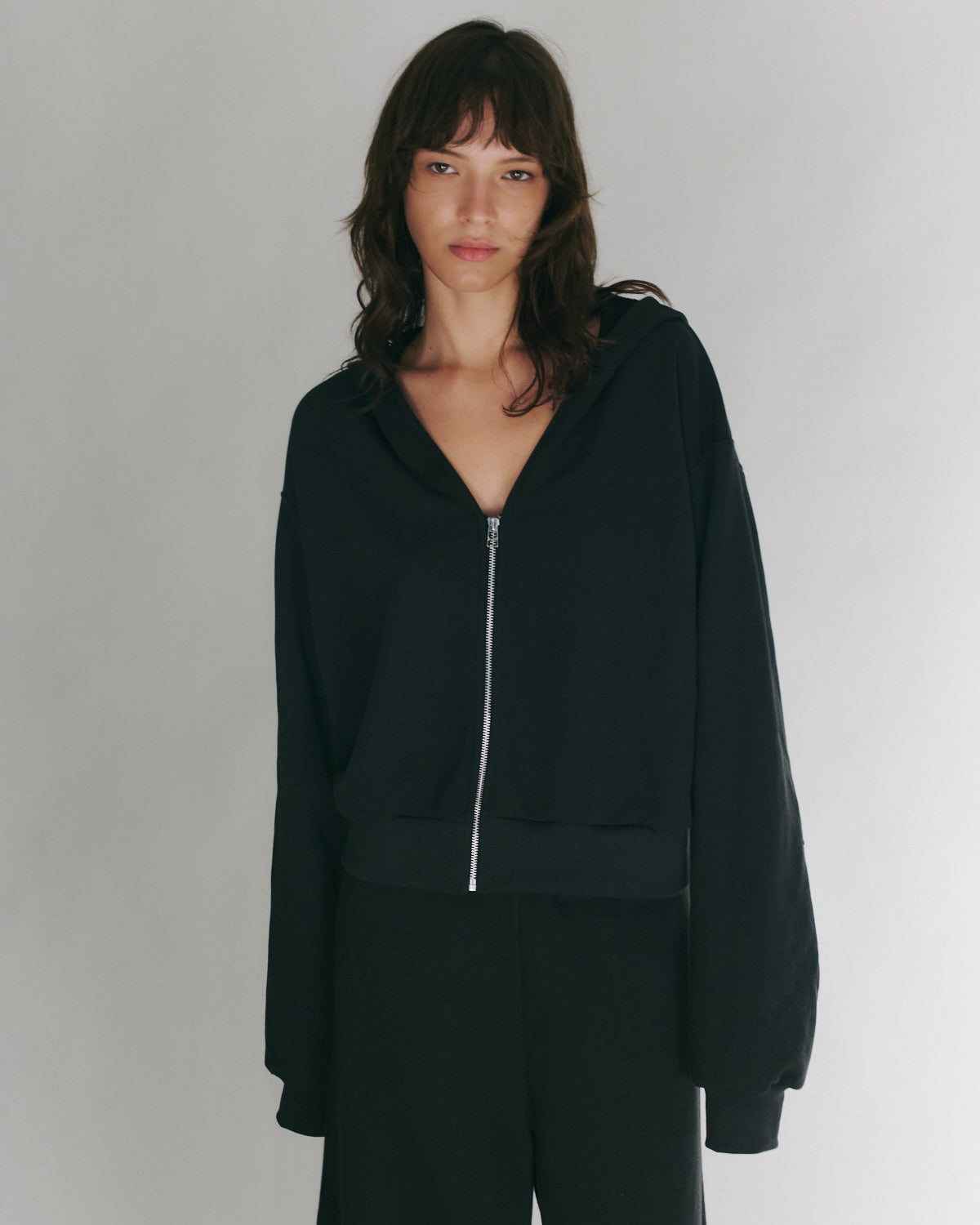 MIKEY ZIP HOODIE EASY BLACK