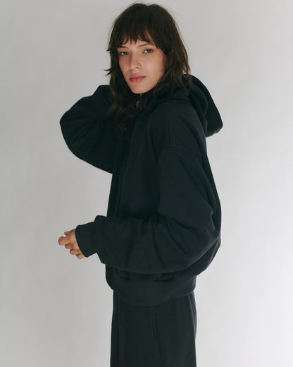 MIKEY ZIP HOODIE EASY BLACK