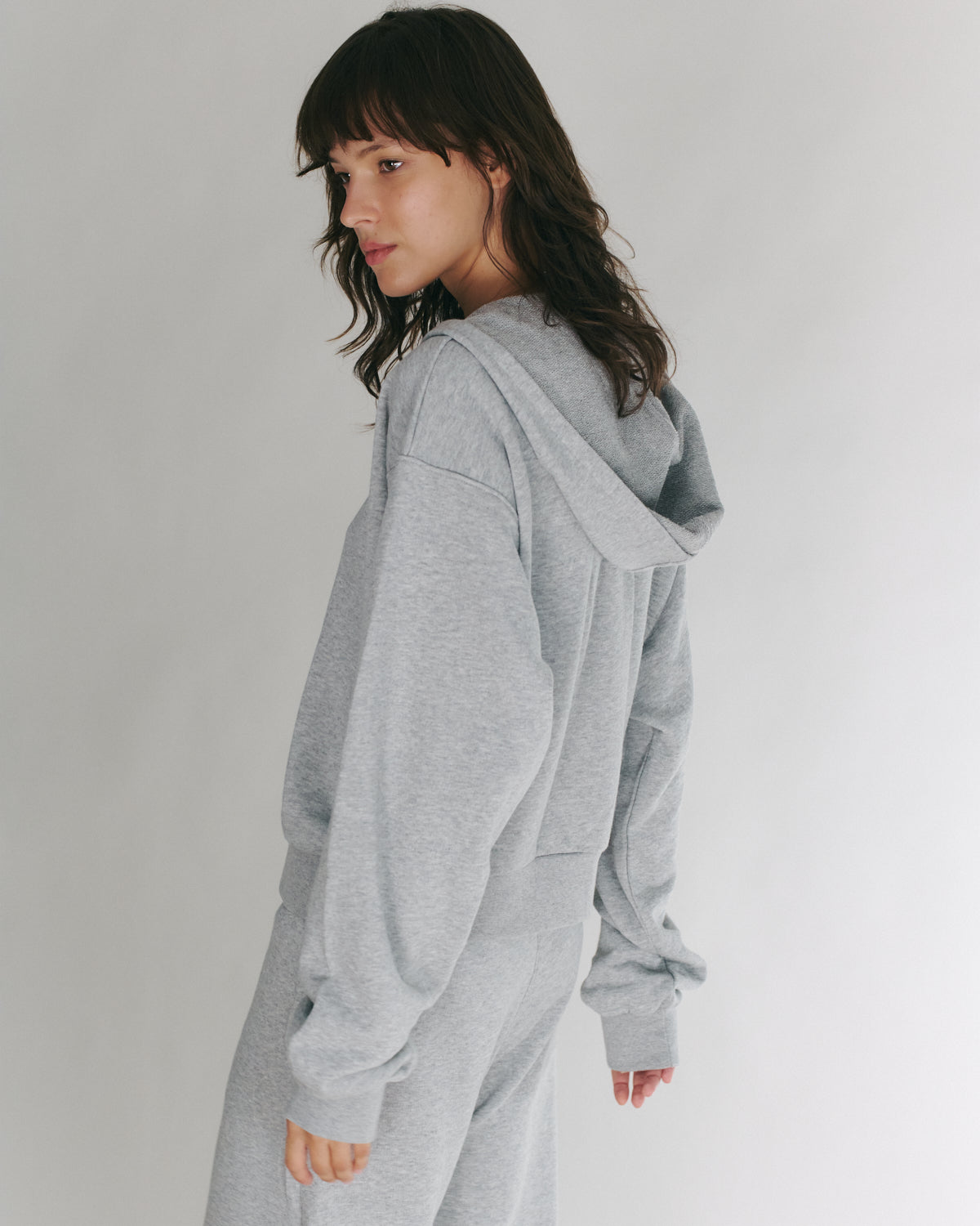 MIKEY ZIP HOODIE AMERICAN GREY