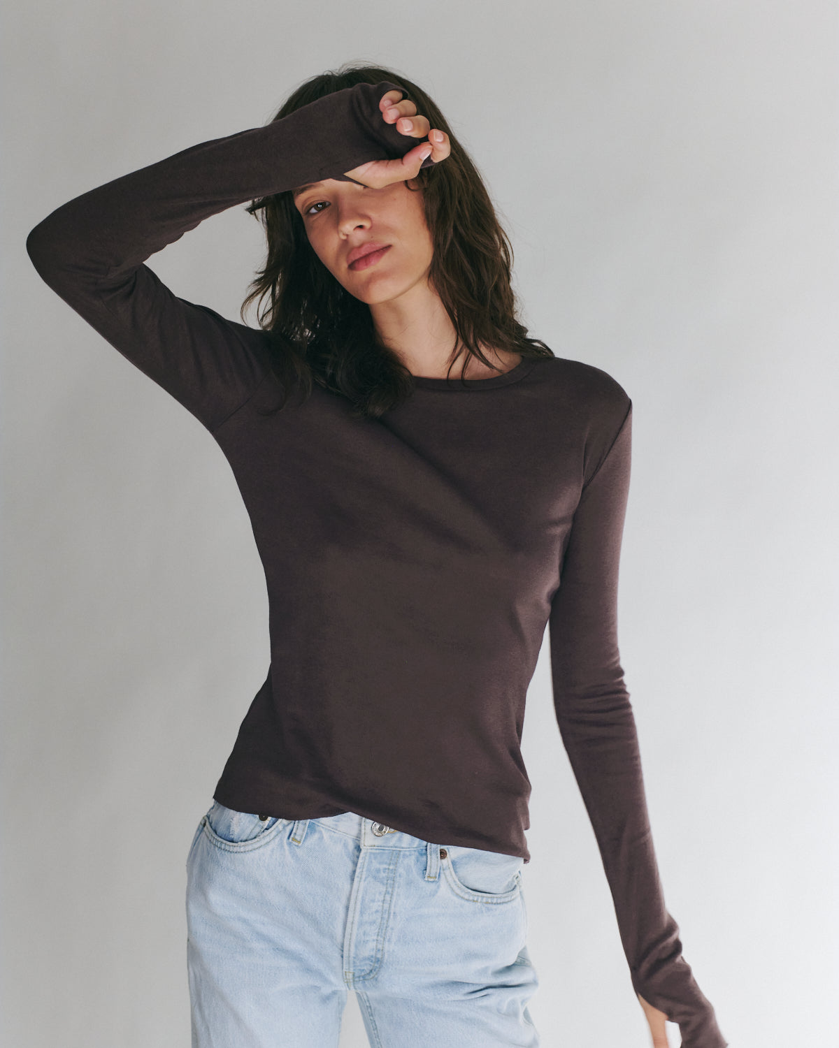 DANIELLA LONG SLEEVE DARK BROWN