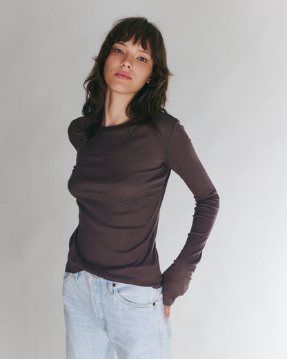 DANIELLA LONG SLEEVE DARK BROWN