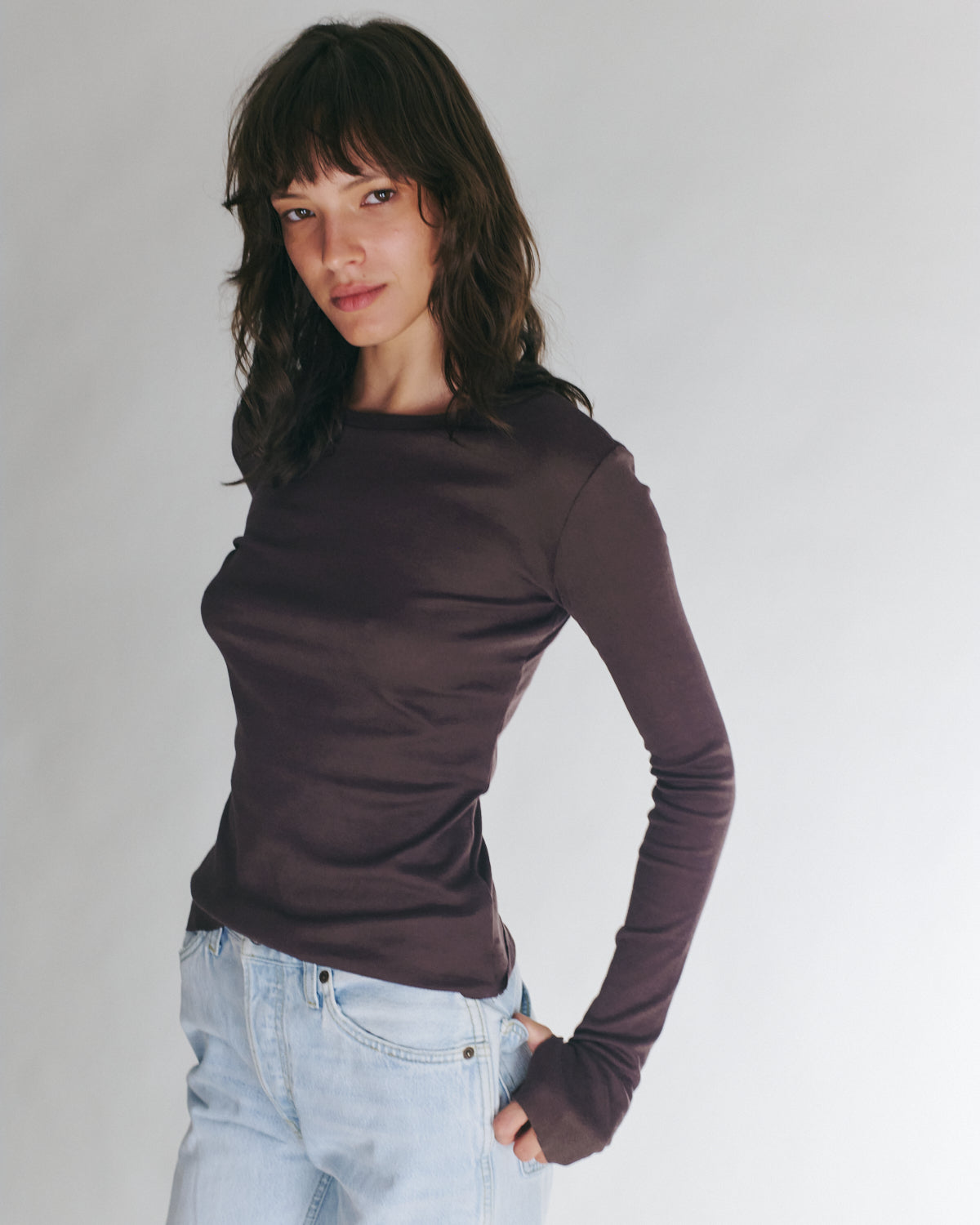 DANIELLA LONG SLEEVE DARK BROWN