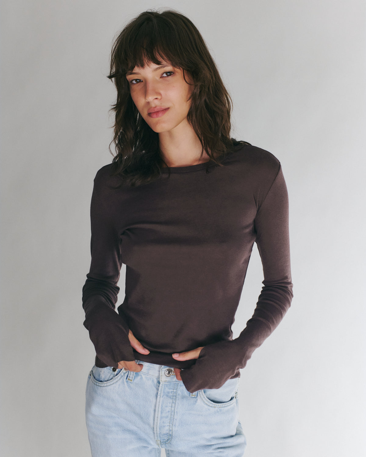 DANIELLA LONG SLEEVE DARK BROWN