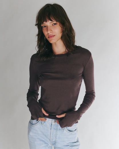 DANIELLA LONG SLEEVE DARK BROWN