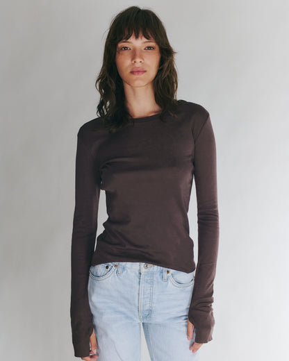 DANIELLA LONG SLEEVE DARK BROWN