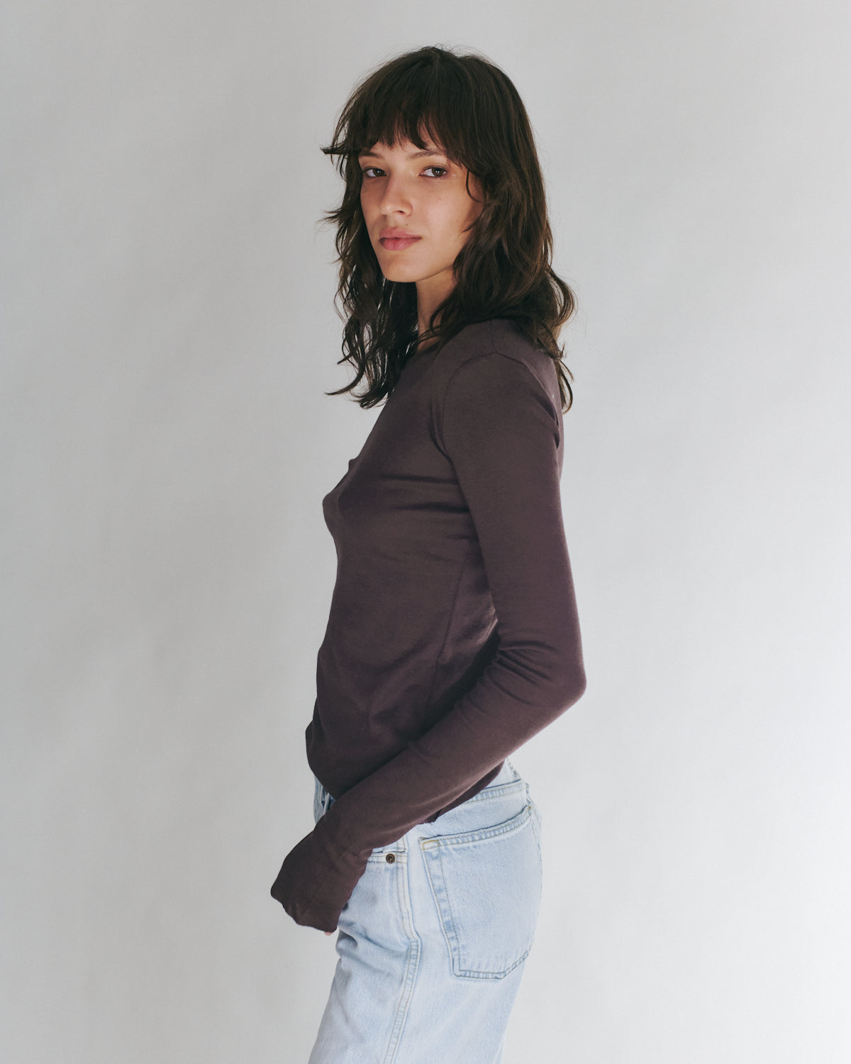 DANIELLA LONG SLEEVE DARK BROWN