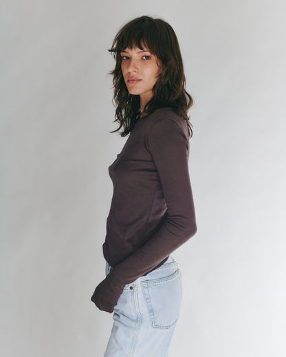 DANIELLA LONG SLEEVE DARK BROWN