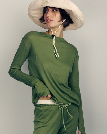 MILA OLIVE GREEN TEE