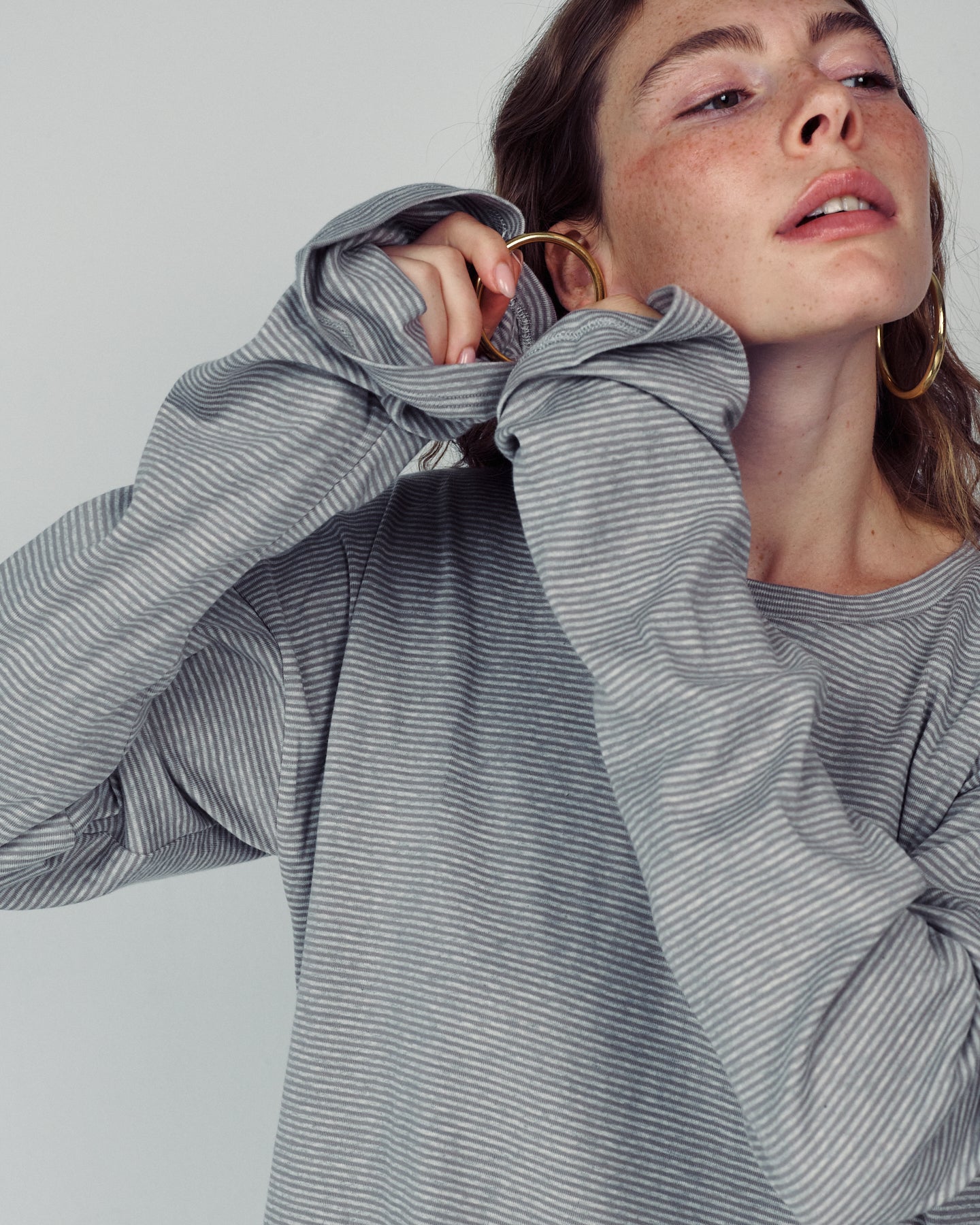 SHILA GREY STRIPES SHIRT