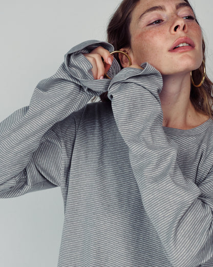 SHILA GREY STRIPES SHIRT