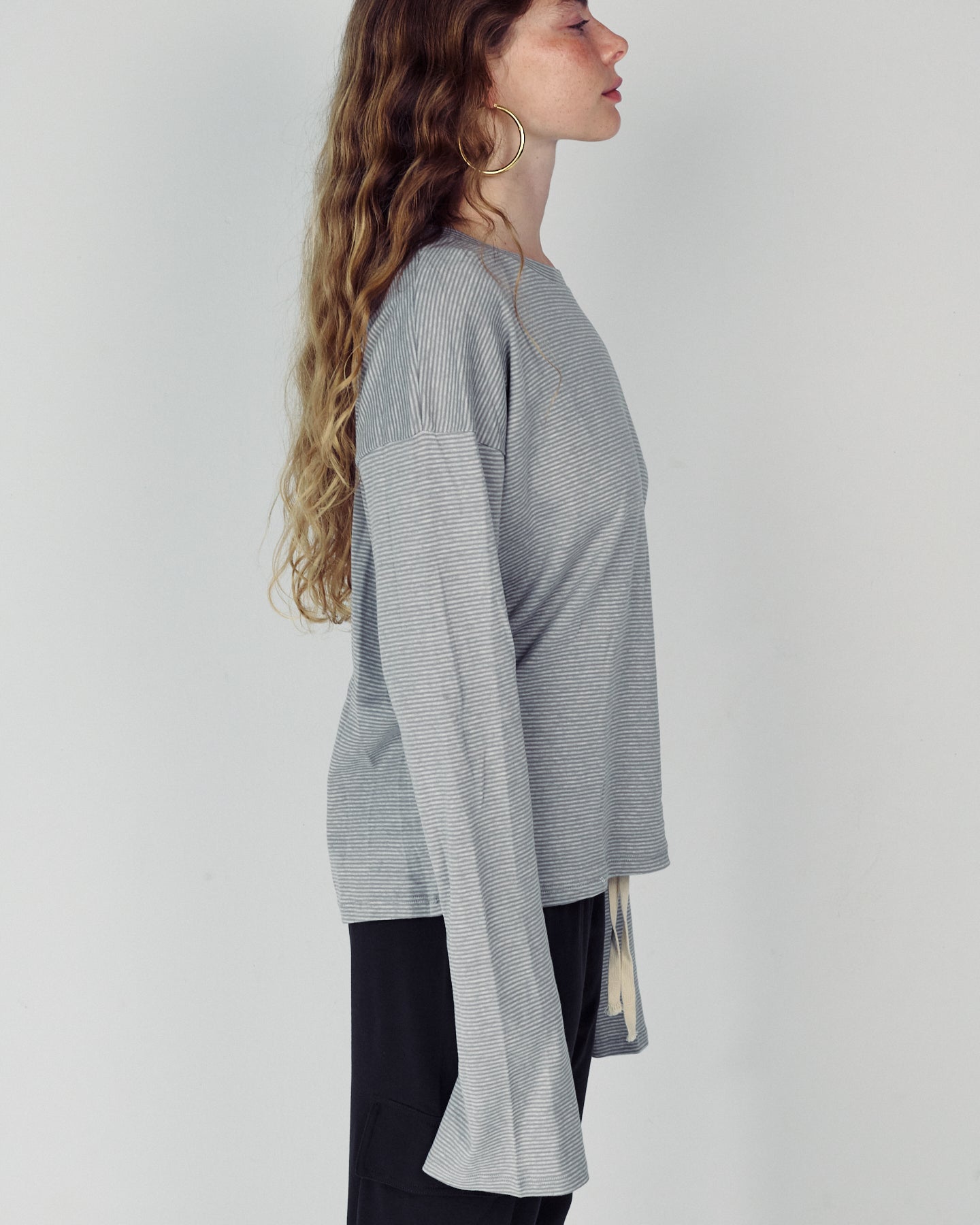 SHILA GREY STRIPES SHIRT