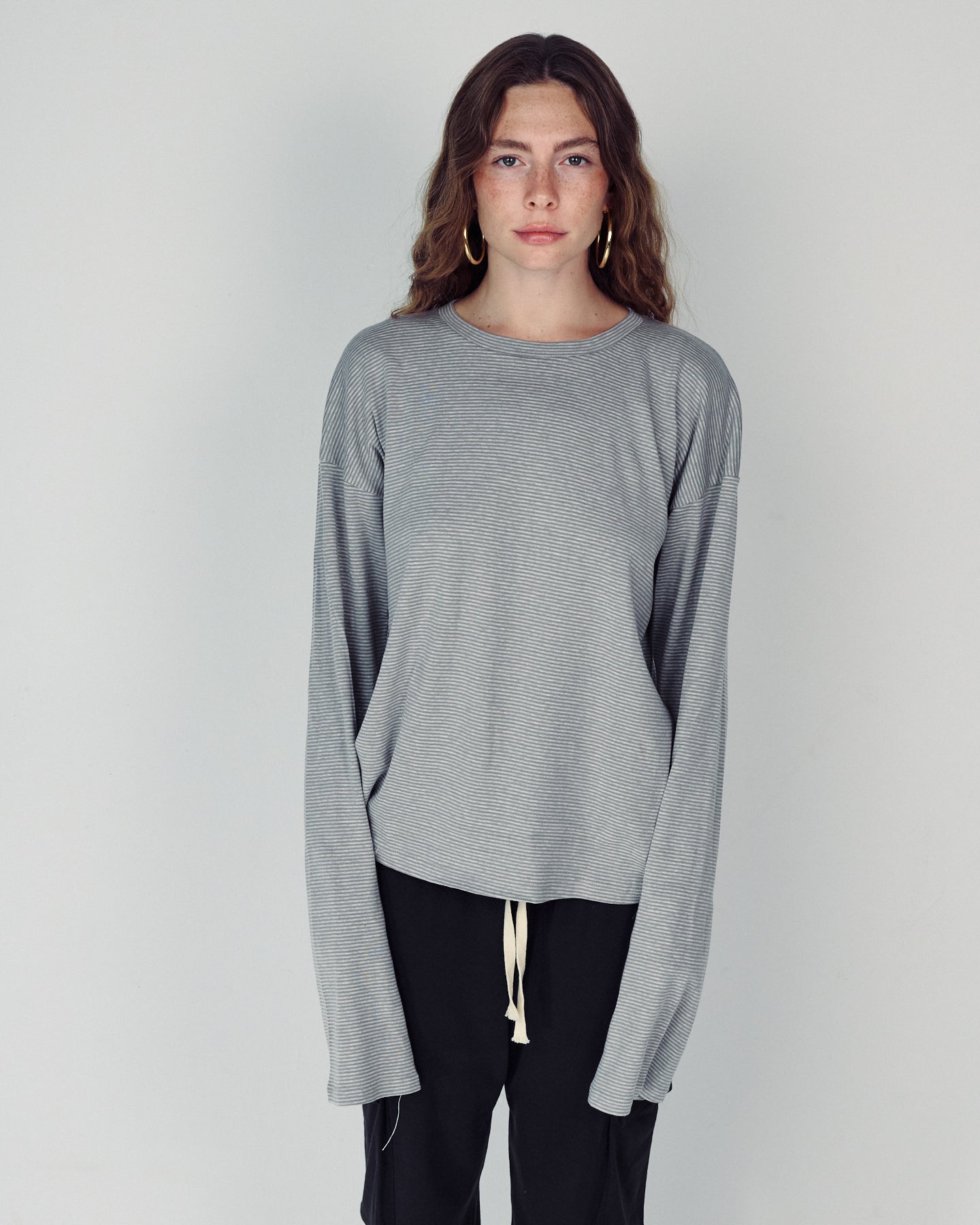 SHILA GREY STRIPES SHIRT