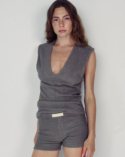 LOULO MONOCHROME GREY SHORTS