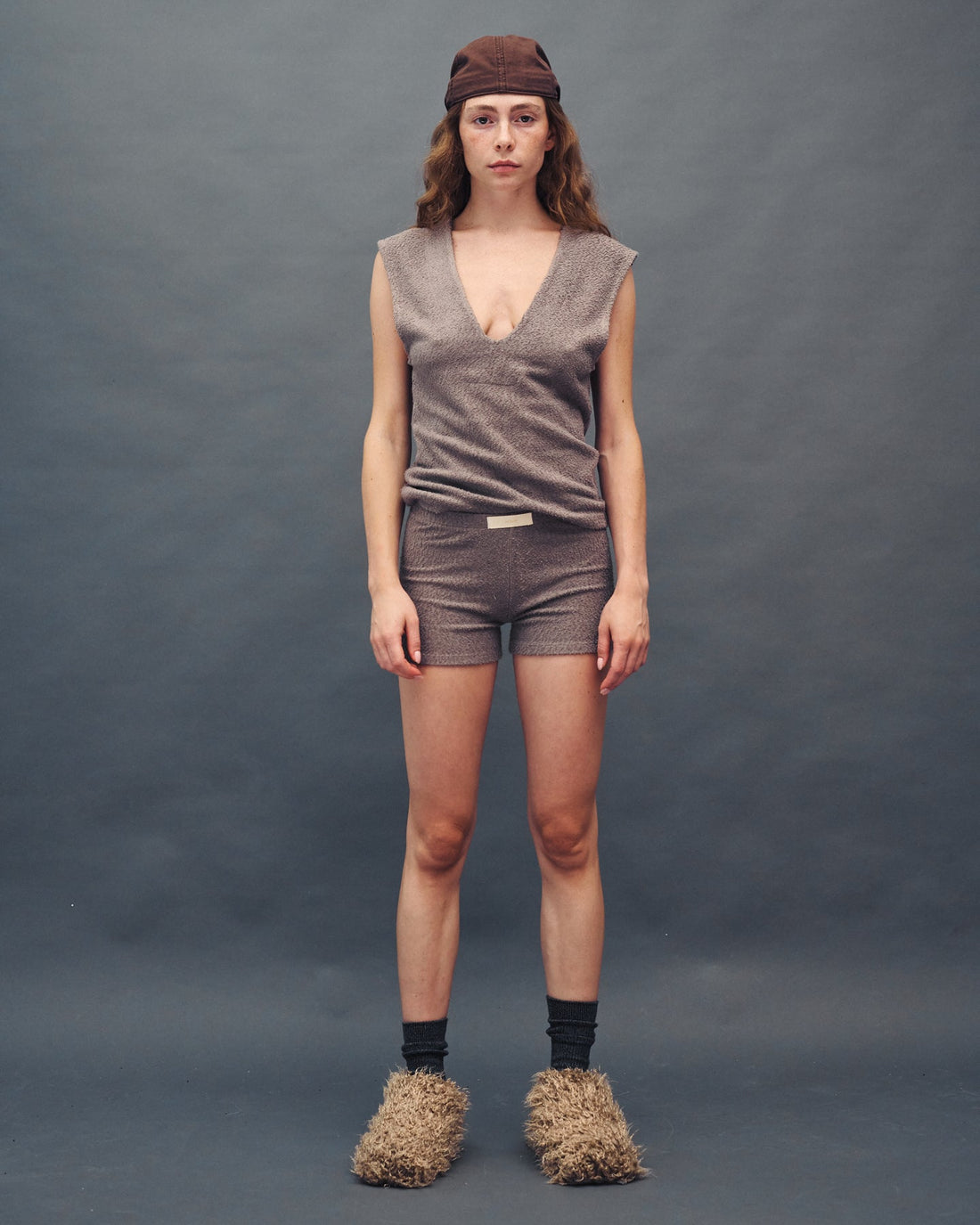 LOULO MONOCHROME GREY SHORTS