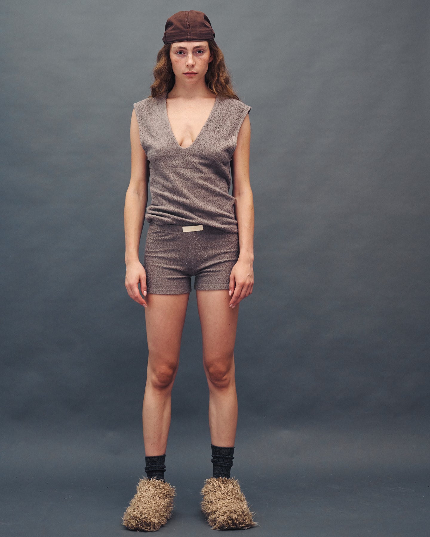 LOULO MONOCHROME GREY SHORTS