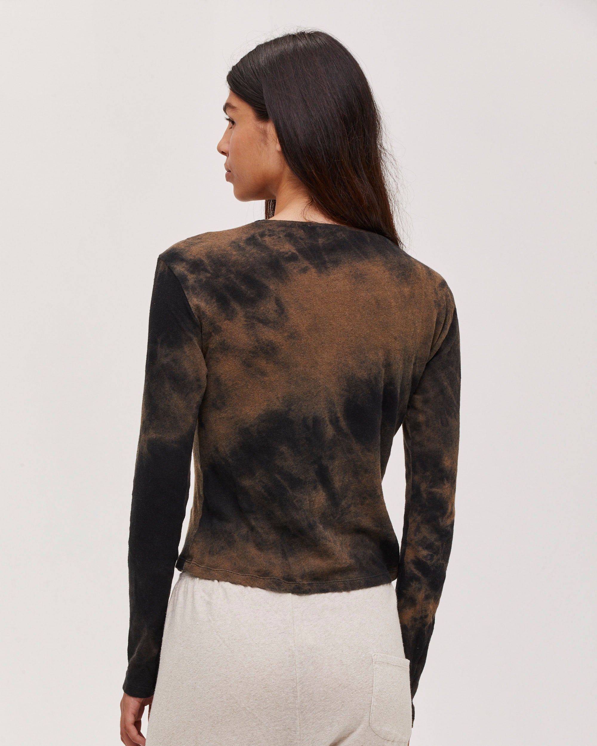 TOBI TOP TIE DYE BROWN