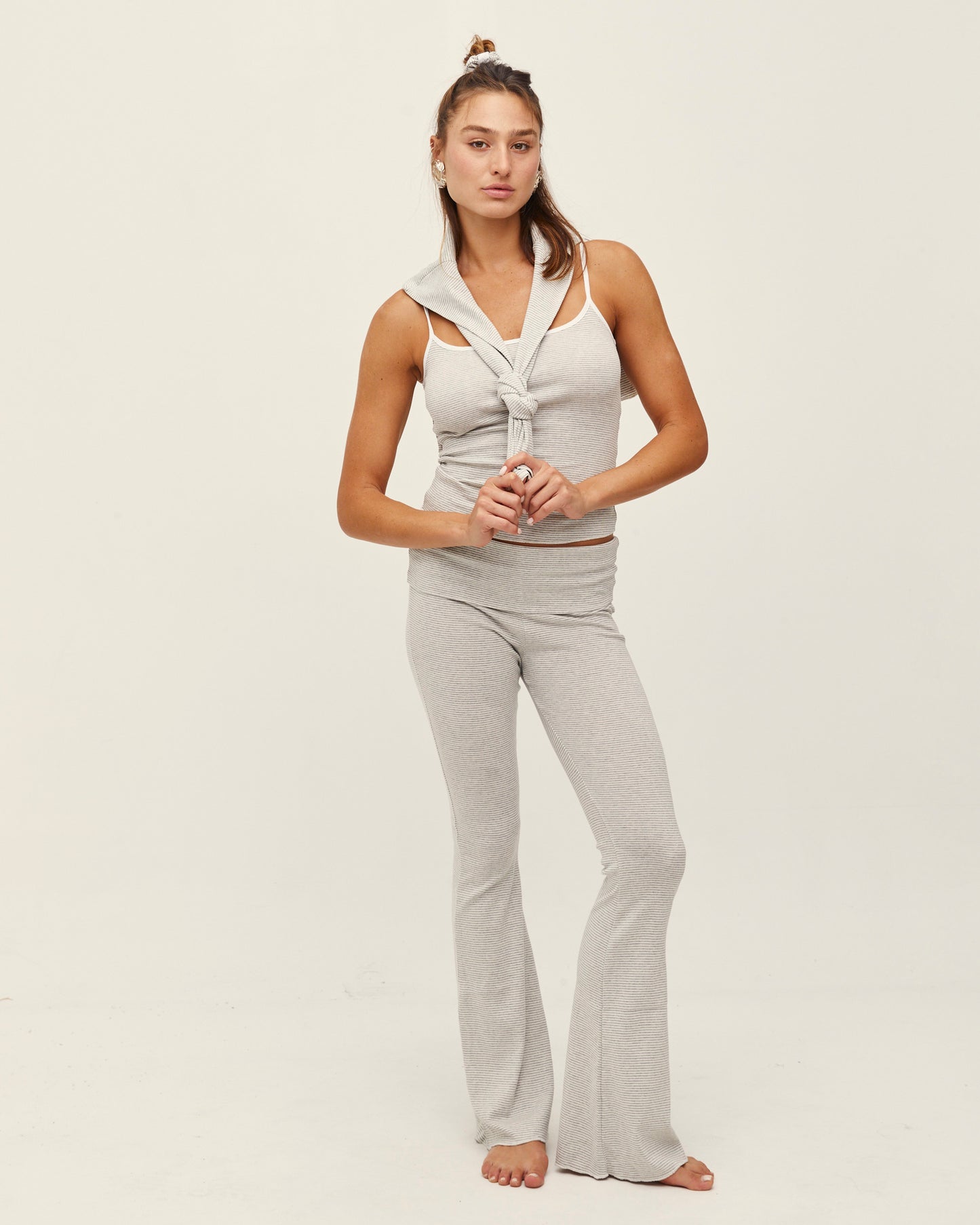 OLIVIA PANTS GREY STRIPES