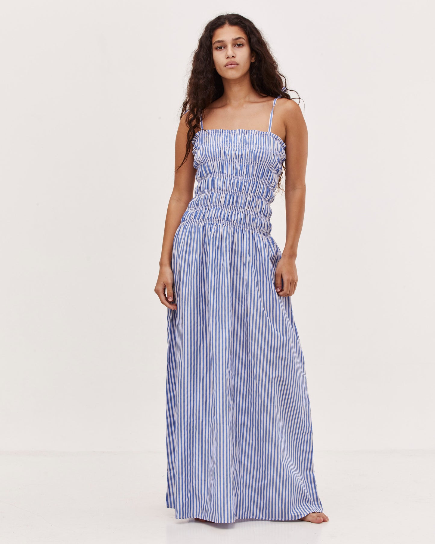 ORA DRESS BLUE STRIPES