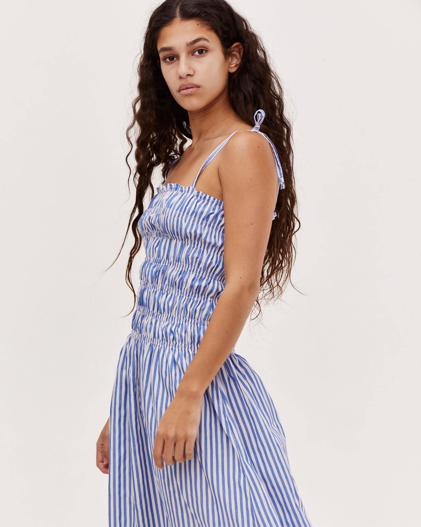 ORA DRESS BLUE STRIPES