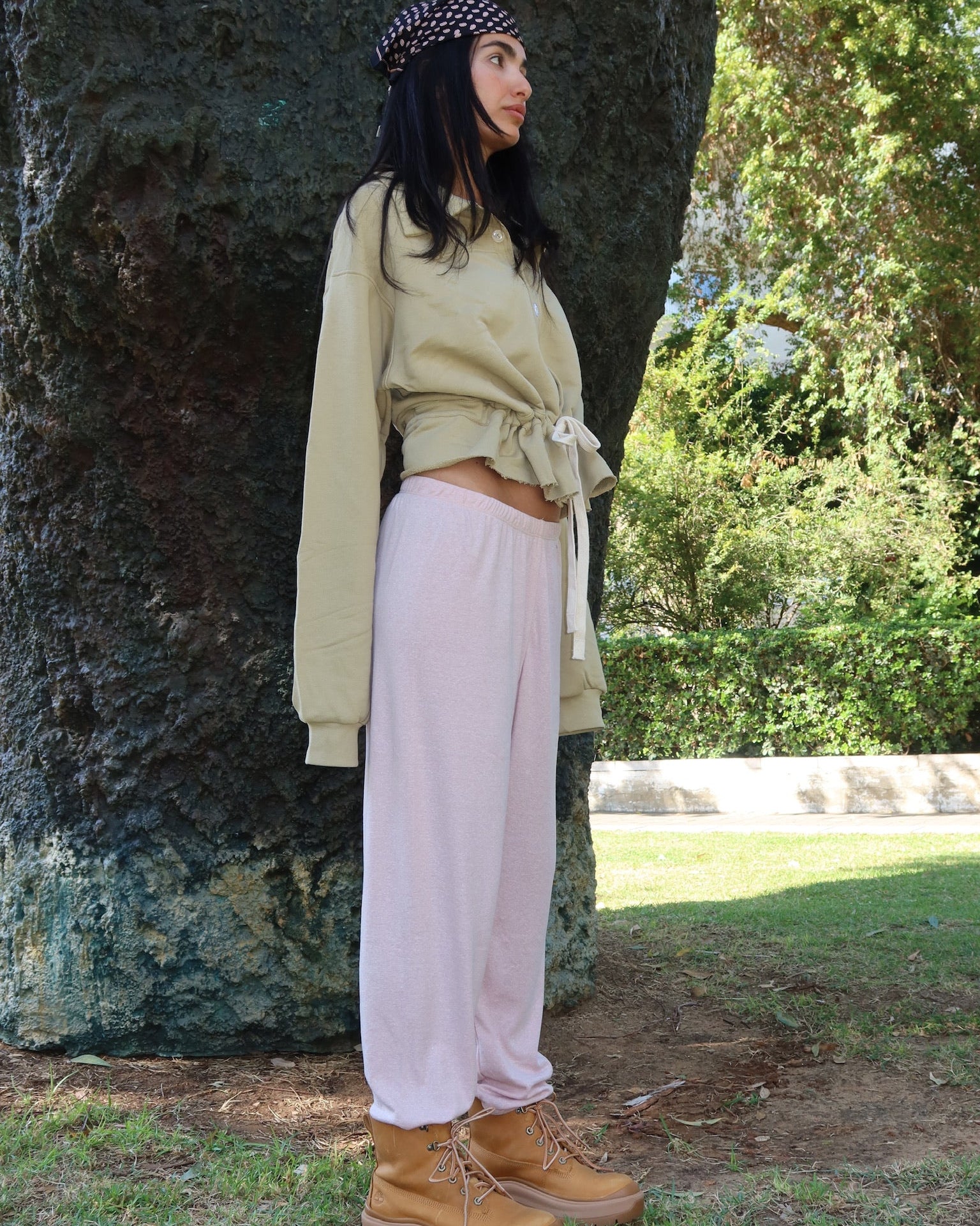 BILI SLUB COTTON PANTS